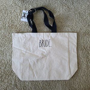 NWT Rae Dunn BRIDE Large Canvas Tote Bag